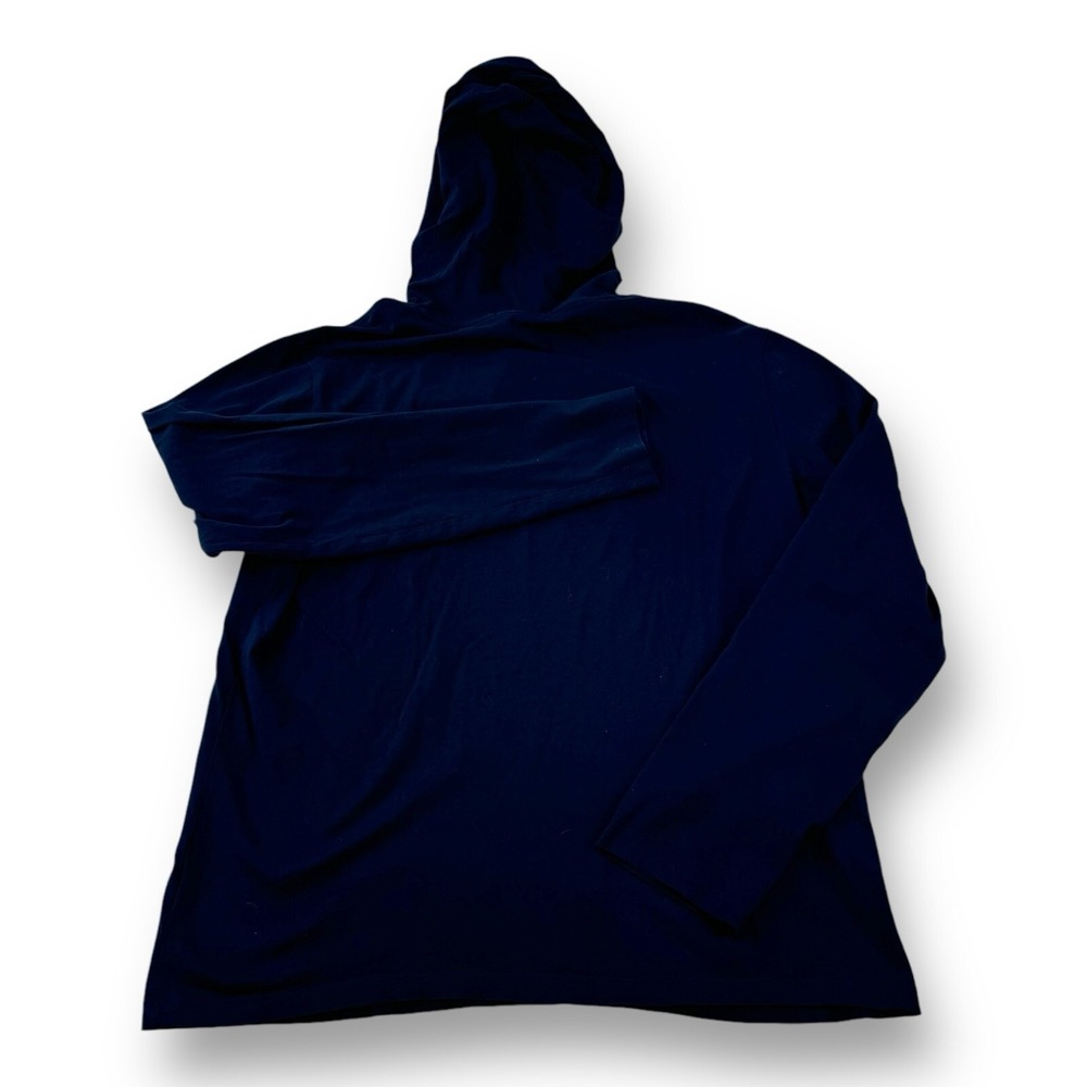 Polo‎ Ralph Lauren Long Sleeve Cotton Graphic Hooded Lightweight Shirt Blue Med - Picture 3 of 5